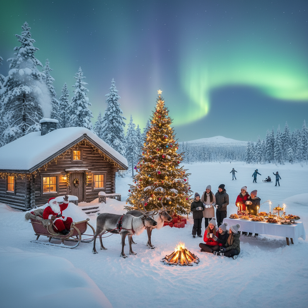 Découvrez la Magie de Noël en Laponie : Séjour Tout Compris pour un Voyage Inoubliable Image pour noel en laponie tout compris