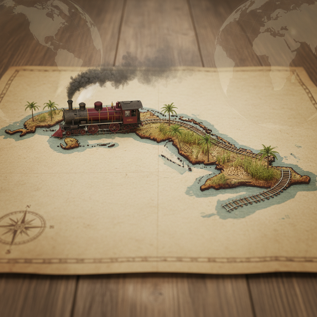 Cartes et lignes du train à Cuba : visualiser tous vos trajets en un coup d’œil Image pour train cuba map